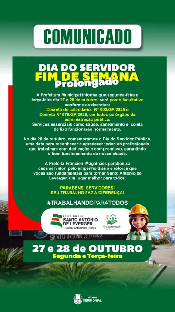 PONTO FACULTATIVO - DECRETO Nº 075/GP/2025