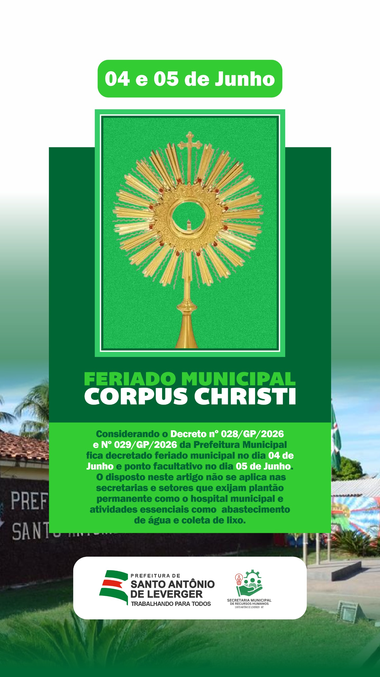 Ponto Facultativo Corpus Christi